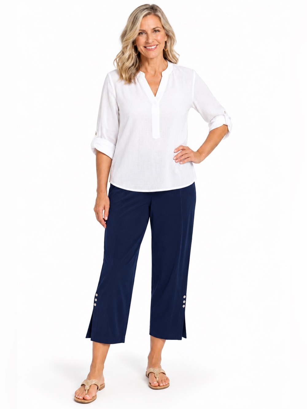 Chicos Travelers pants cropped size XS Chicos size 0